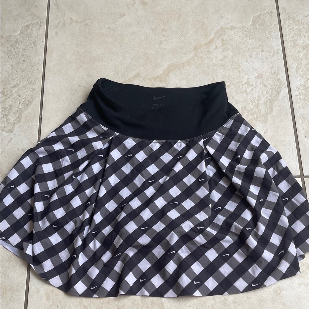 Nike Black & White Gingham Skater Skirt